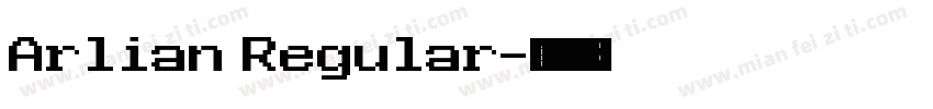 Arlian Regular字体转换